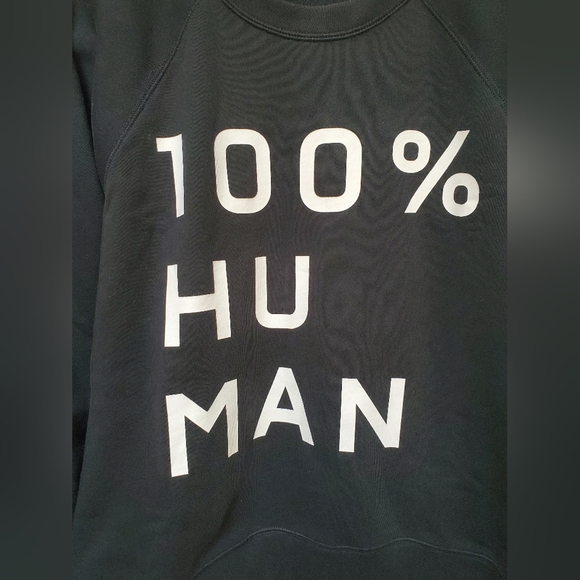 NWOT Everlane 100% Human Heavyweigt Sweatshirt Large Black & White - Picture 4 of 7